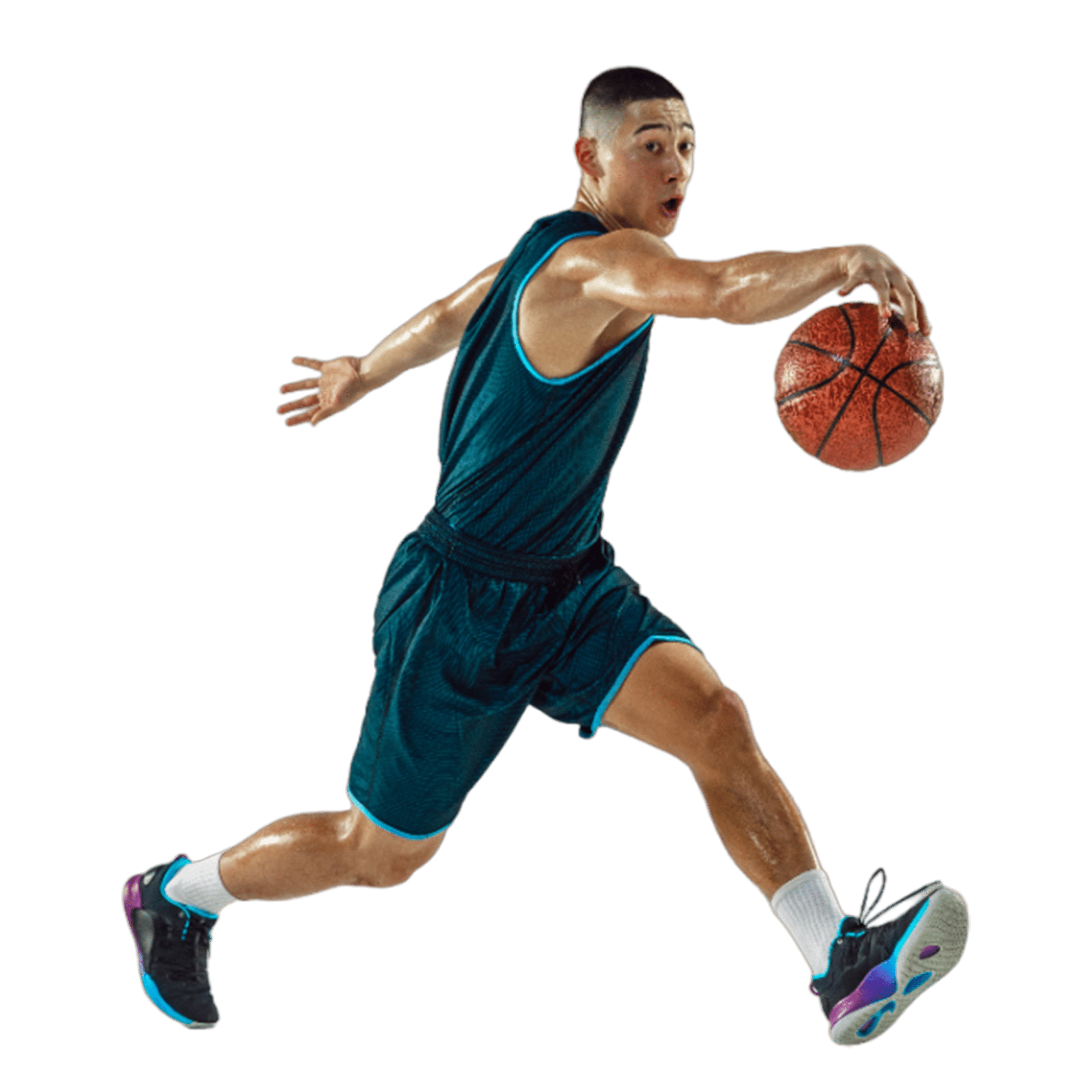 persona corriendo jugando a baloncesto