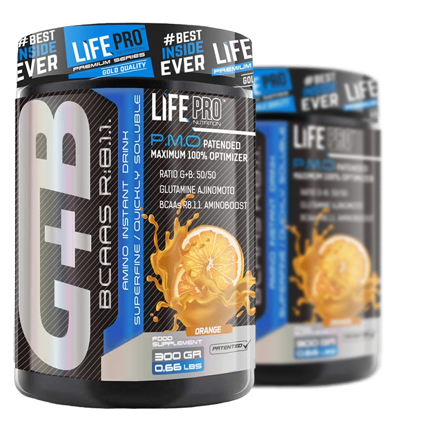 bcaa y glutamina life pro 300 gramos sabor naranja