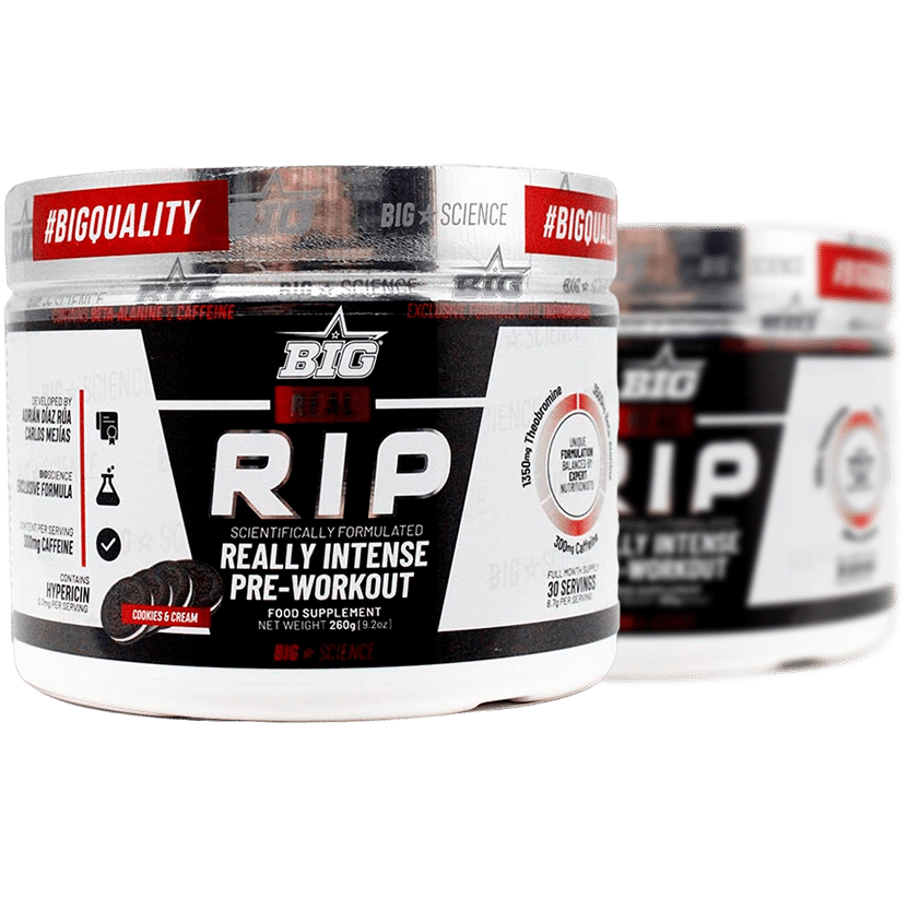 preentreno sabor cookies and cream real rip de big